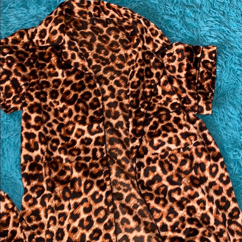 Satin Cheetah print set